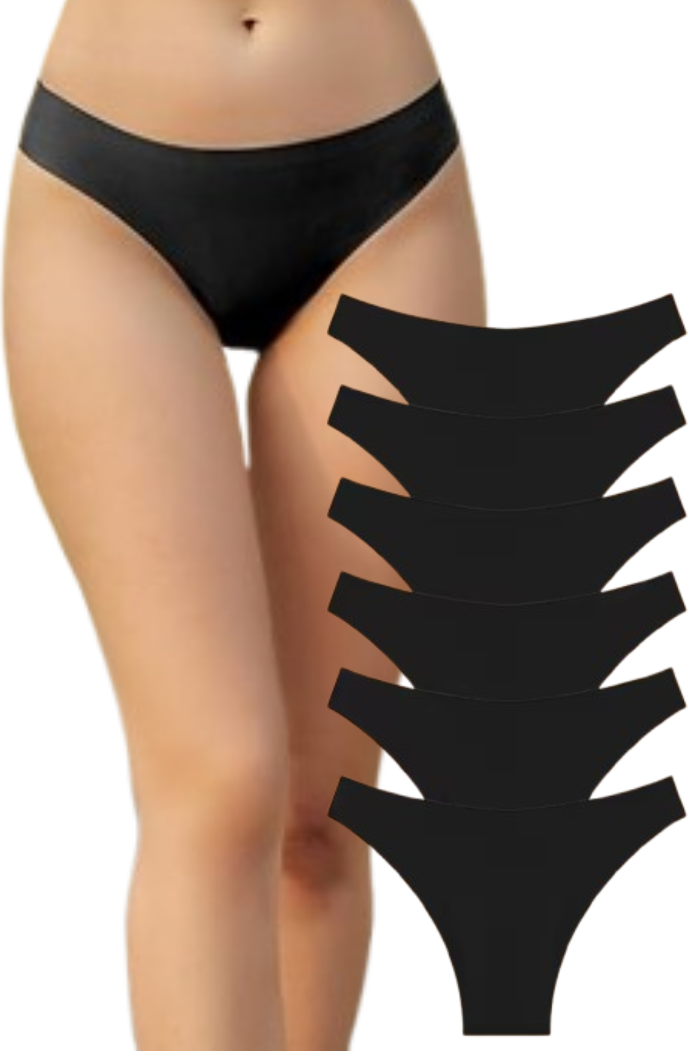 6PCS Set Sexy Ice Silk Low Waist Panty – Invisible Seamless Comfort