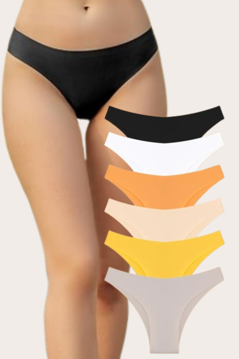 6PCS Set Sexy Ice Silk Low Waist Panty – Invisible Seamless Comfort