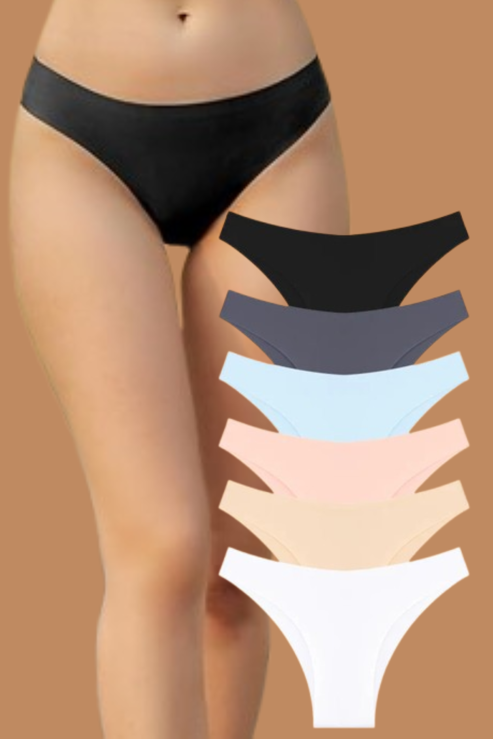6PCS Set Sexy Ice Silk Low Waist Panty – Invisible Seamless Comfort