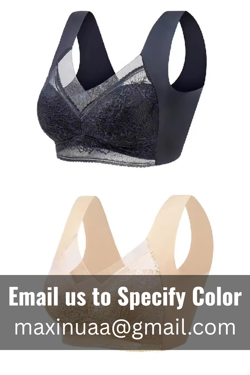 Plus Size L-6L Lace Wireless Push Up Bra – Ultra-Soft Ice Silk Seamless Bralette