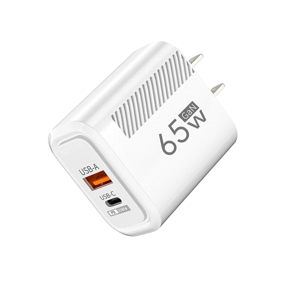 65W GaN USB C Fast Charger – Quick Charge Adapter for iPhone, Samsung, Xiaomi (EU/US Plug)