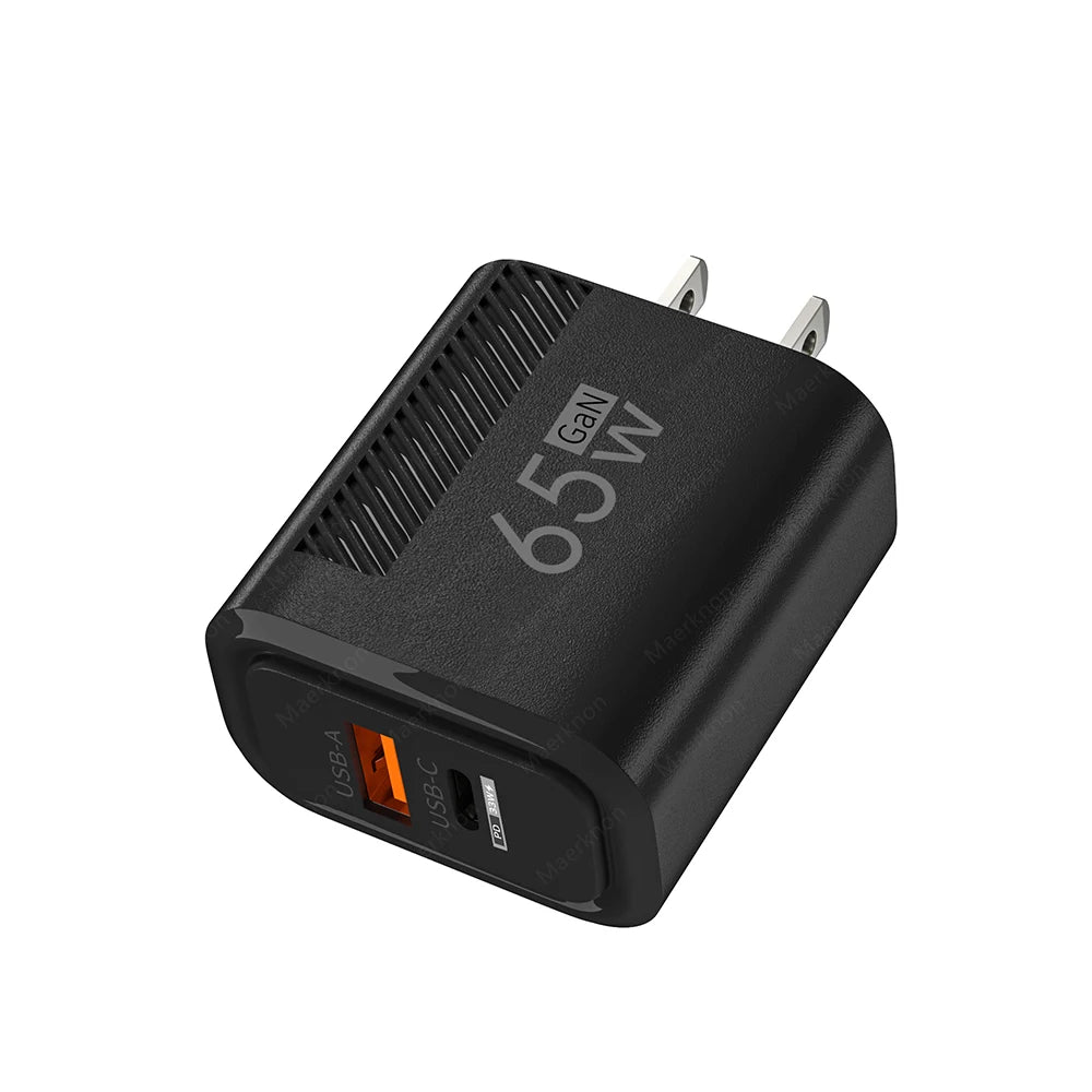 65W GaN USB C Fast Charger – Quick Charge Adapter for iPhone, Samsung, Xiaomi (EU/US Plug)