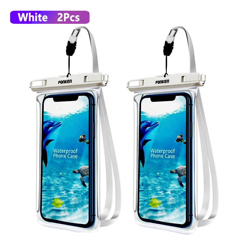 FONKEN Full View Waterproof Phone Case – Underwater & Snowproof Dry Bag for Swimming & Outdoor Use
