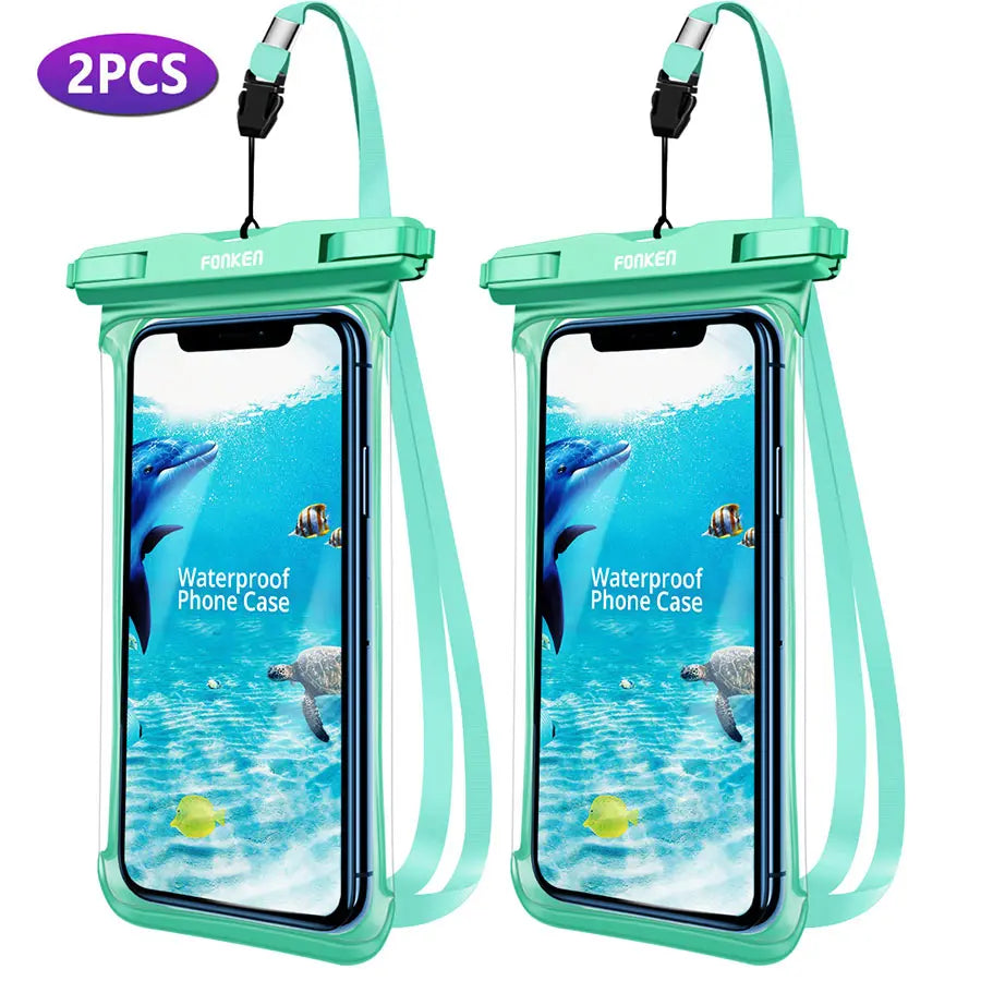 FONKEN Full View Waterproof Phone Case – Underwater & Snowproof Dry Bag for Swimming & Outdoor Use