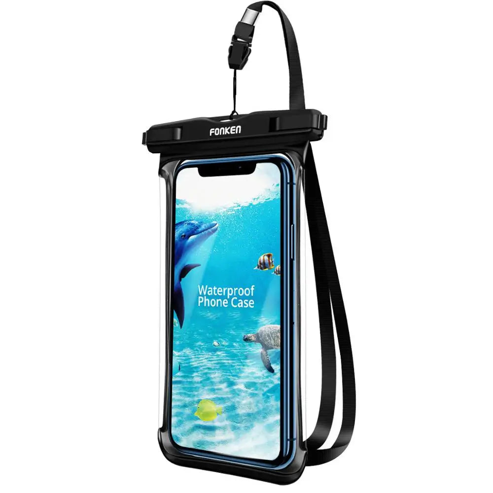 FONKEN Full View Waterproof Phone Case – Underwater & Snowproof Dry Bag for Swimming & Outdoor Use