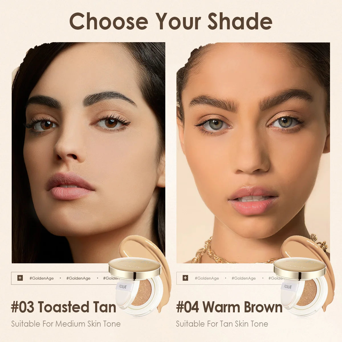 FOCALLURE Air Cushion Poreless BB Cream Foundation