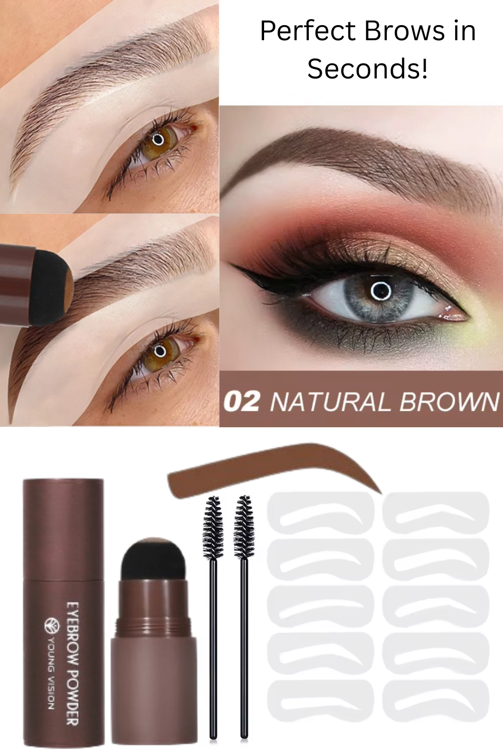 Eyebrow Stamp & Stencil Kit - Perfect Brows in Seconds
