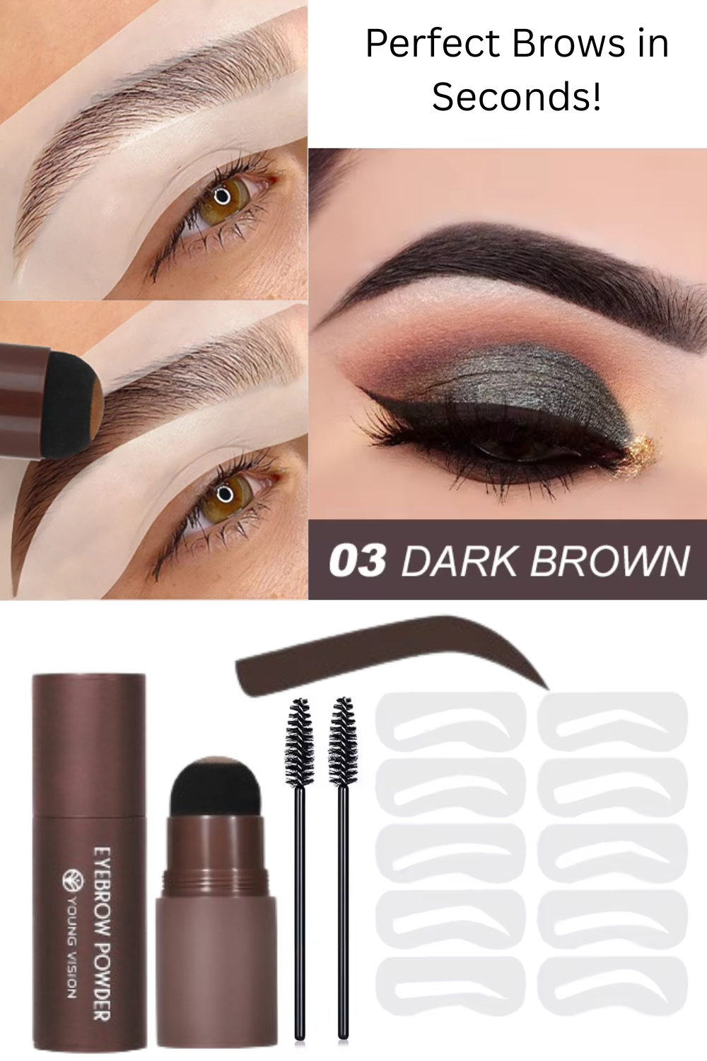 Eyebrow Stamp & Stencil Kit - Perfect Brows in Seconds