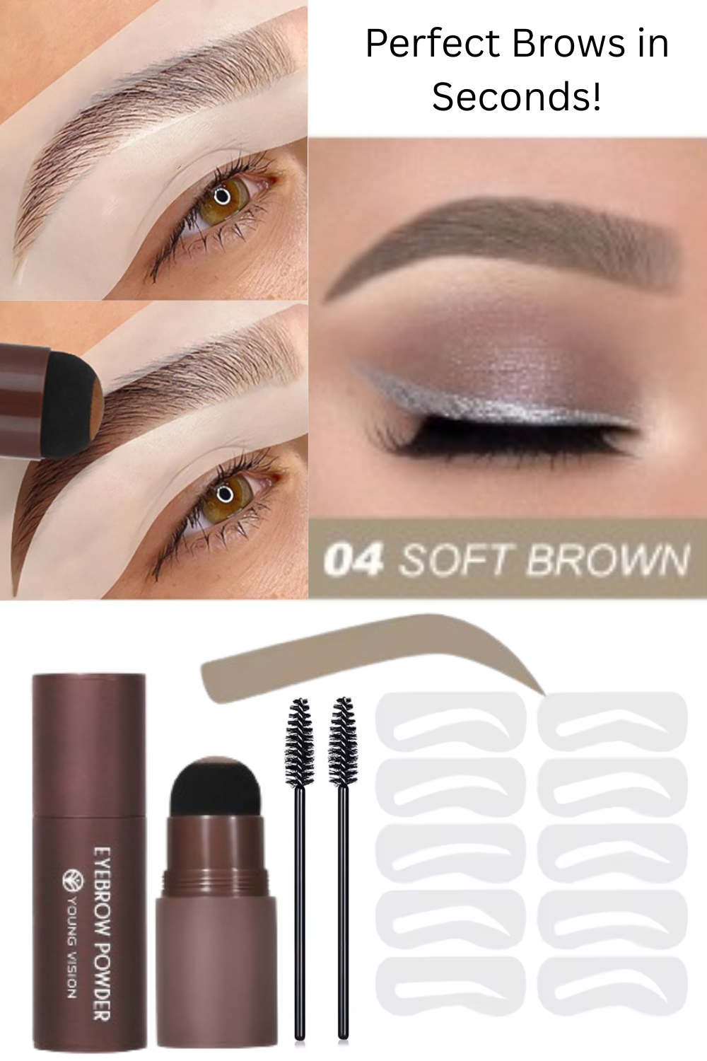 Eyebrow Stamp & Stencil Kit - Perfect Brows in Seconds