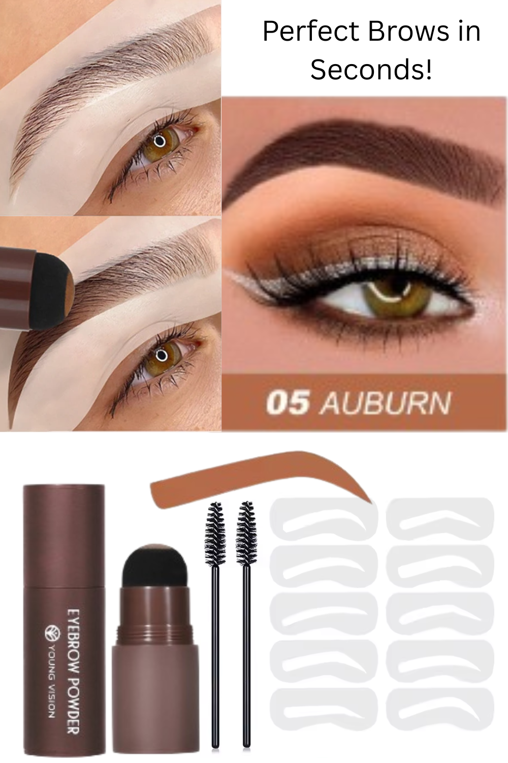 Eyebrow Stamp & Stencil Kit - Perfect Brows in Seconds