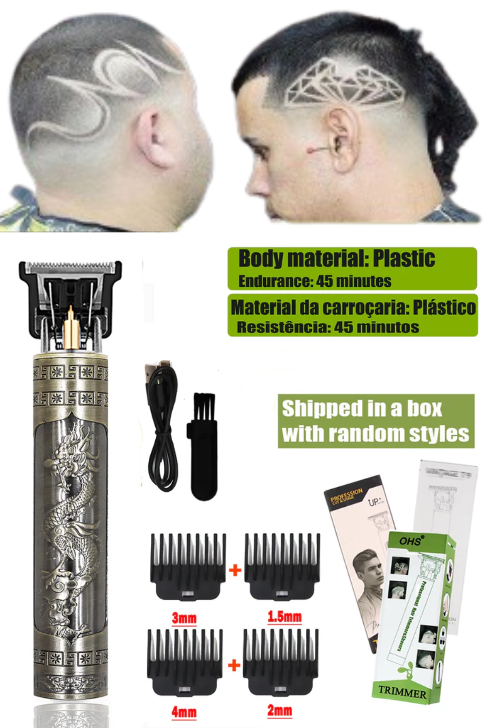 T9 Professional Men’s Hair Clipper Shaver – Precision Beard & Hair Trimmer