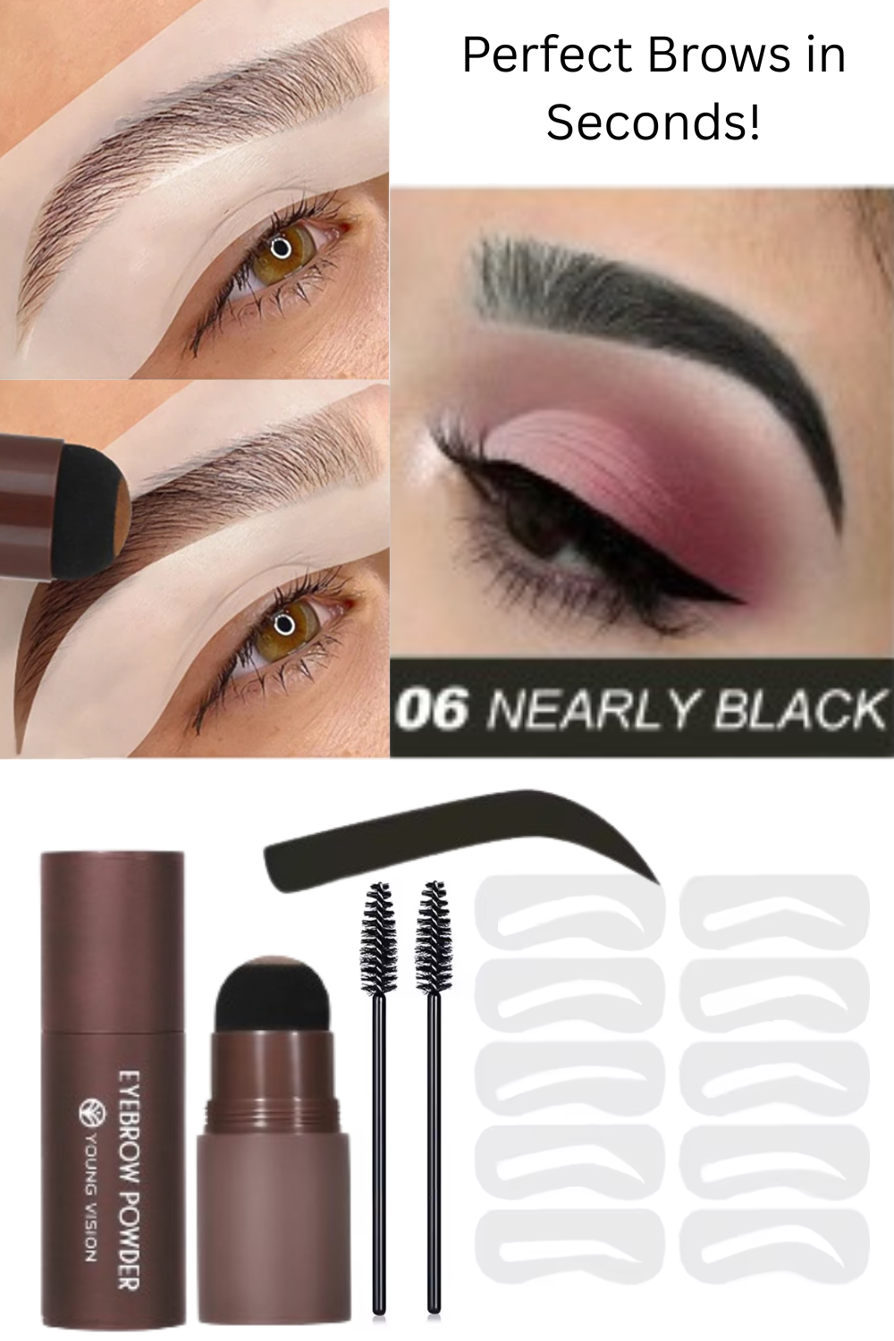 Eyebrow Stamp & Stencil Kit - Perfect Brows in Seconds