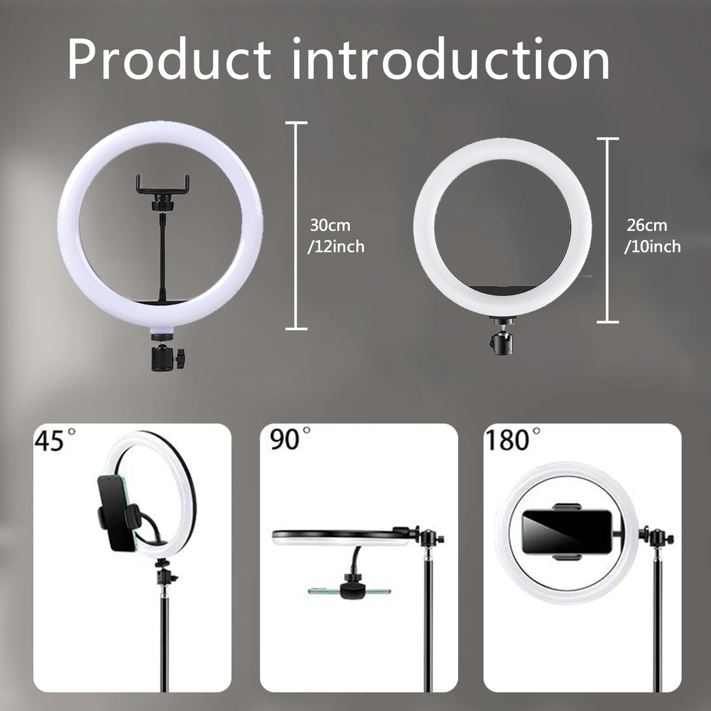 10 inch LED Selfie Ring Light with Tripod & Phone Holder – Perfect for TikTok, YouTube & Makeup
