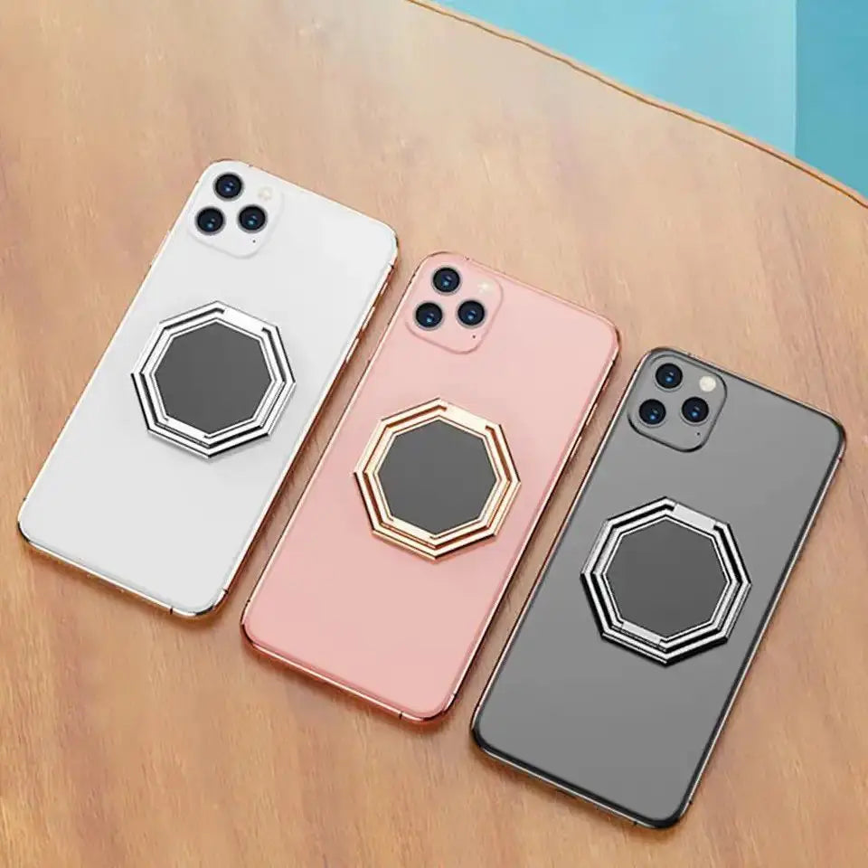 360° Foldable Phone Ring Stand – Ultra-Thin & Portable Metal Holder