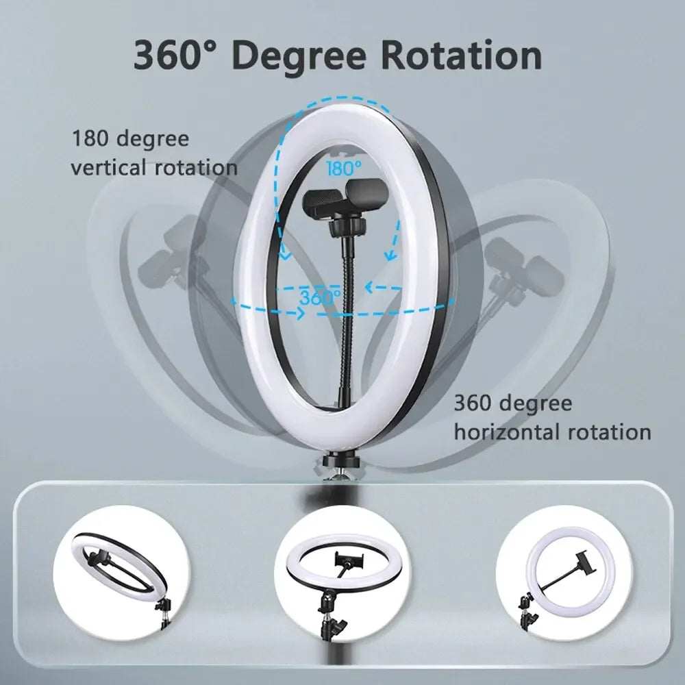 10" LED Selfie Ring Light with Tripod – Perfect for Live Streaming & Makeup