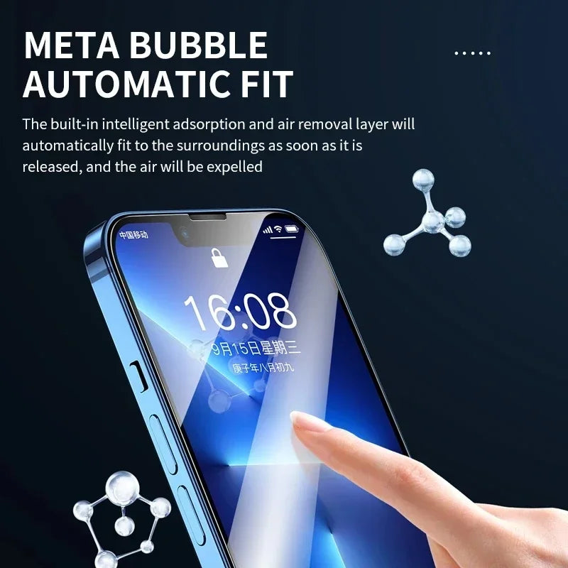 3Pcs Tempered Glass Screen Protector for iPhone 15 14 13 12 11 Pro Max / Mini / XR / X / XS / 8 / 7 Plus