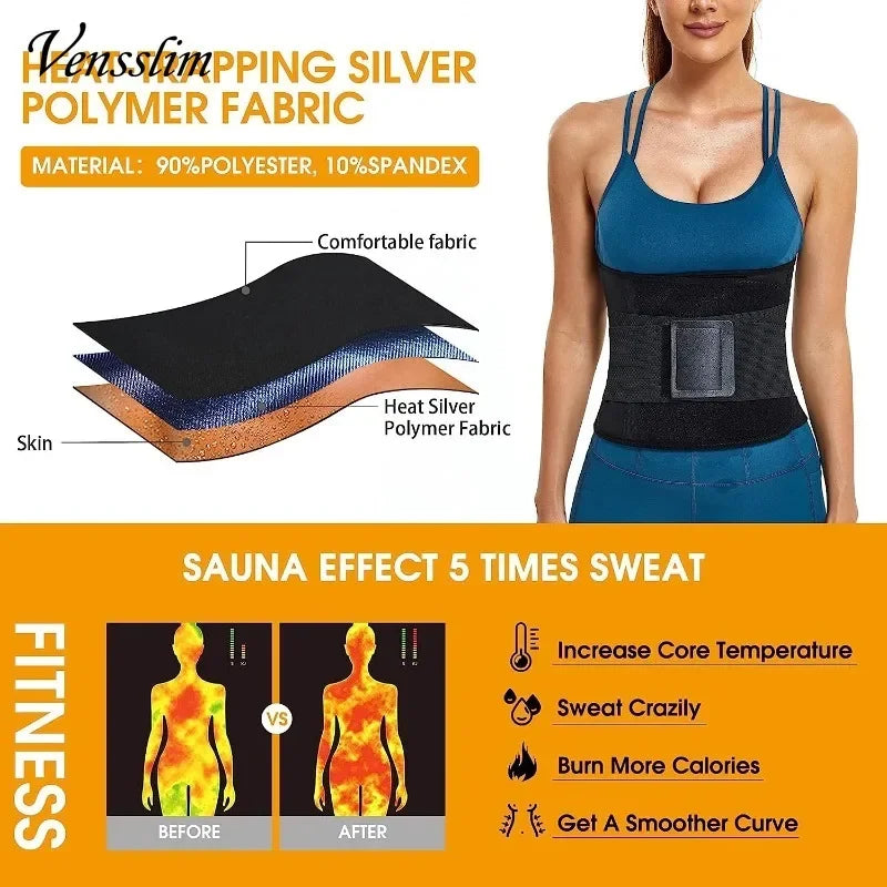 Women’s Sauna Sweat Waist Trainer – Ultimate Slimming & Fat Burner Belt