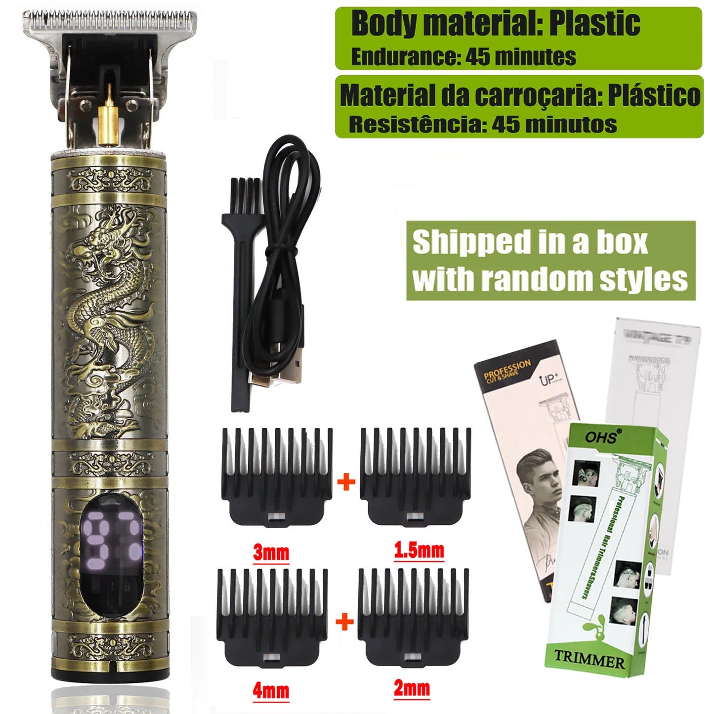 T9 Professional Men’s Hair Clipper Shaver – Precision Beard & Hair Trimmer