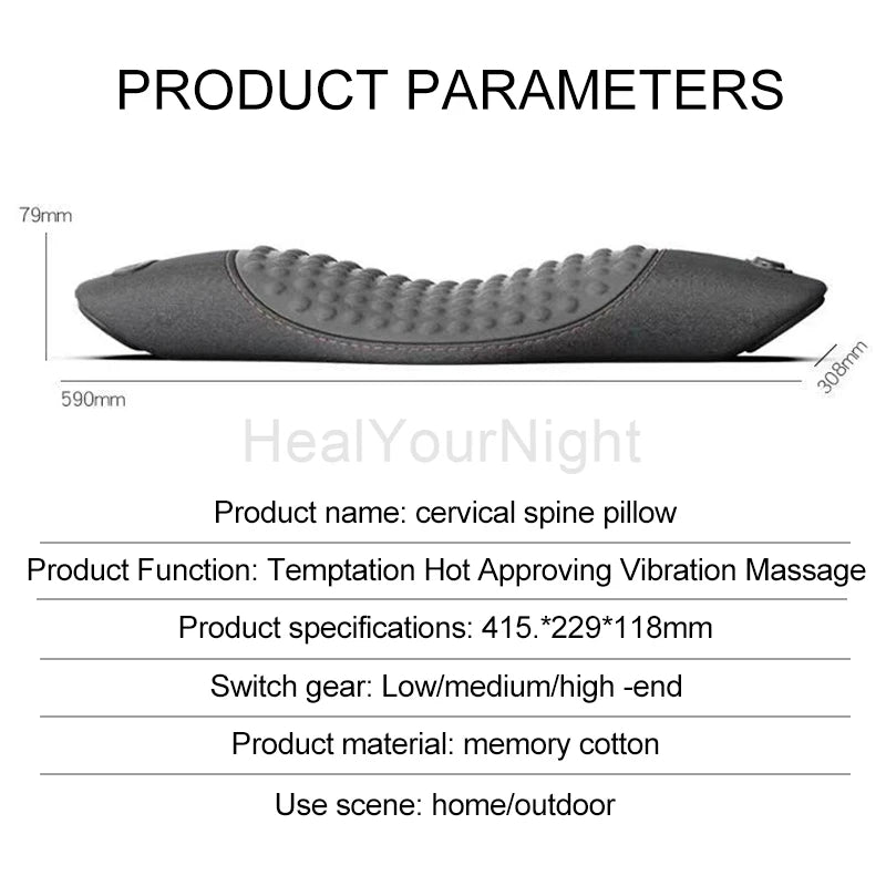 ๐ Electric Heated Massage Waist Pillow โ Ultimate Support for Restful Sleep