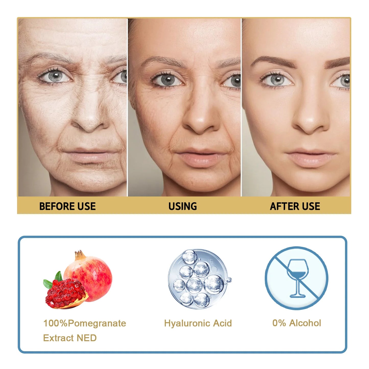 Golden Age Pomegranate & Hyaluronic Acid Wrinkle Removal Serum