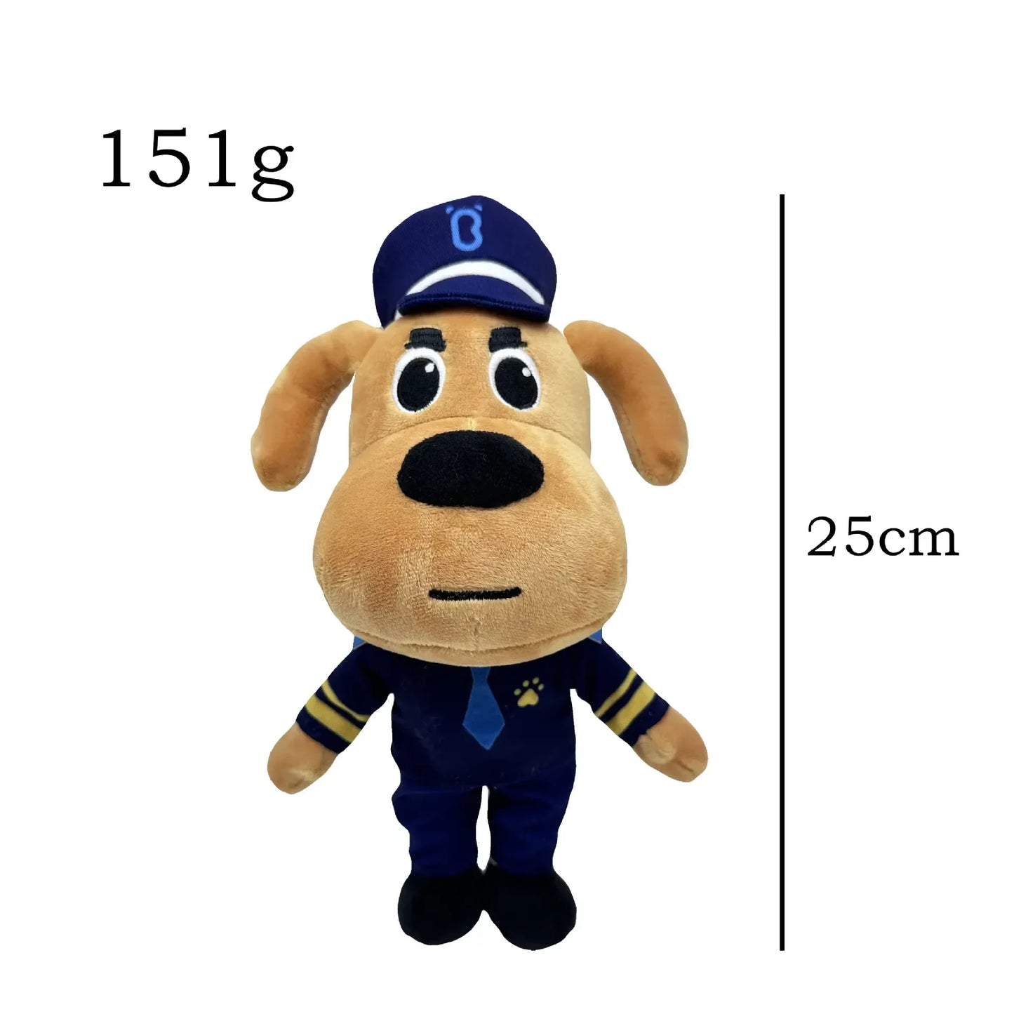 Sheriff Labrador Dog Plush Toy – Soft Security Cartoon Doll for Boys & Girls