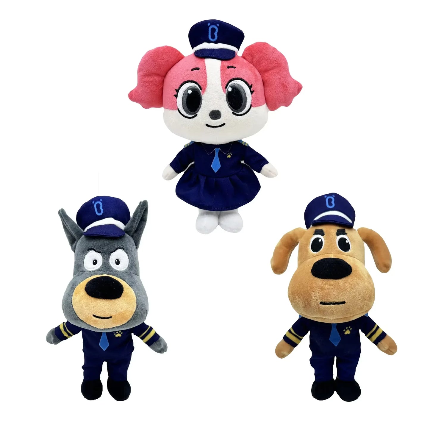 Sheriff Labrador Dog Plush Toy – Soft Security Cartoon Doll for Boys & Girls