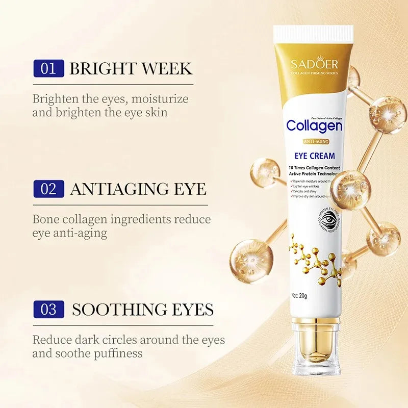 SADOER Collagen Eye Cream – Anti-Dark Circles & Eye Bag Removal