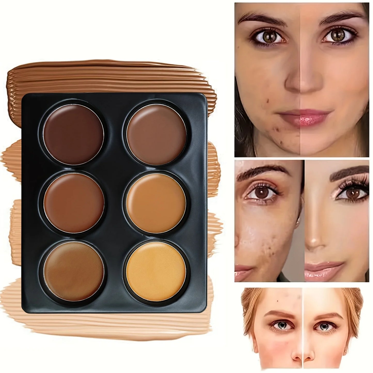 6-color Contour Cream Palette Concealer