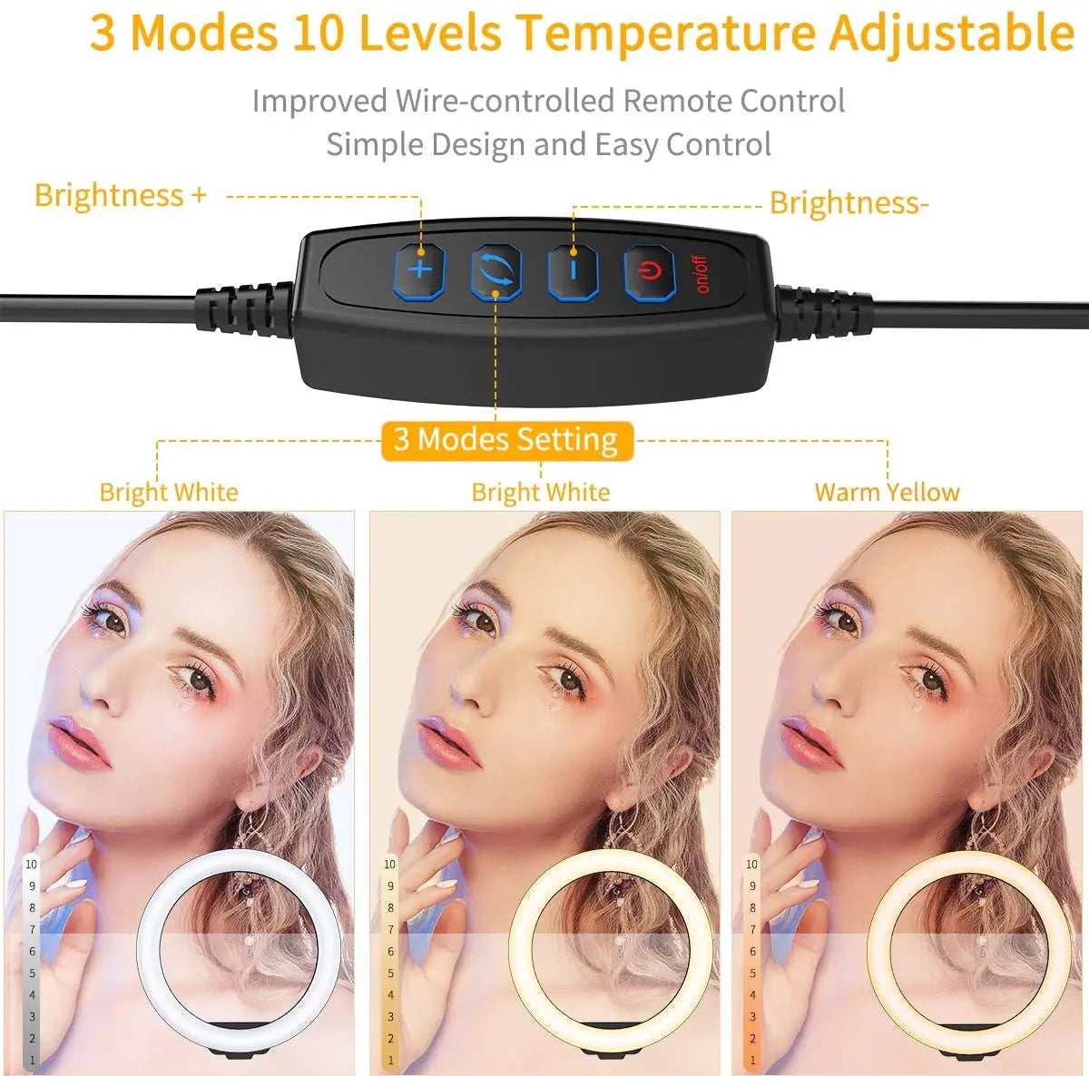 LED Selfie Ring Light with Tripod & Phone Holder – Perfect for YouTube, TikTok & Live Streaming