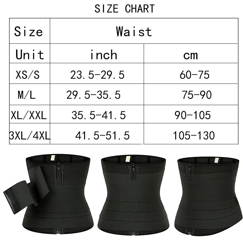 9 Steel Bones Waist Trainer – Snatch Me Up Wrap for Tummy Control & Slimming