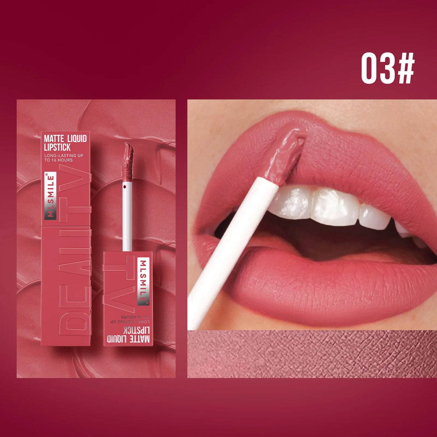 π MLSMILE 6-Color Matte Liquid Lipstick β Non-Stick, Matte & Long-Lasting!