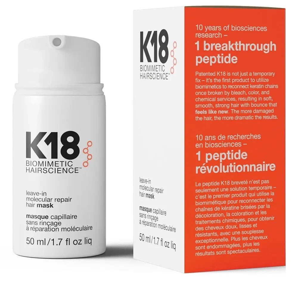 K18 Leave-In Molecular Repair Hair Mask – Deep Keratin Treatment for Damaged Hair & Scalp (1/5 PCS)