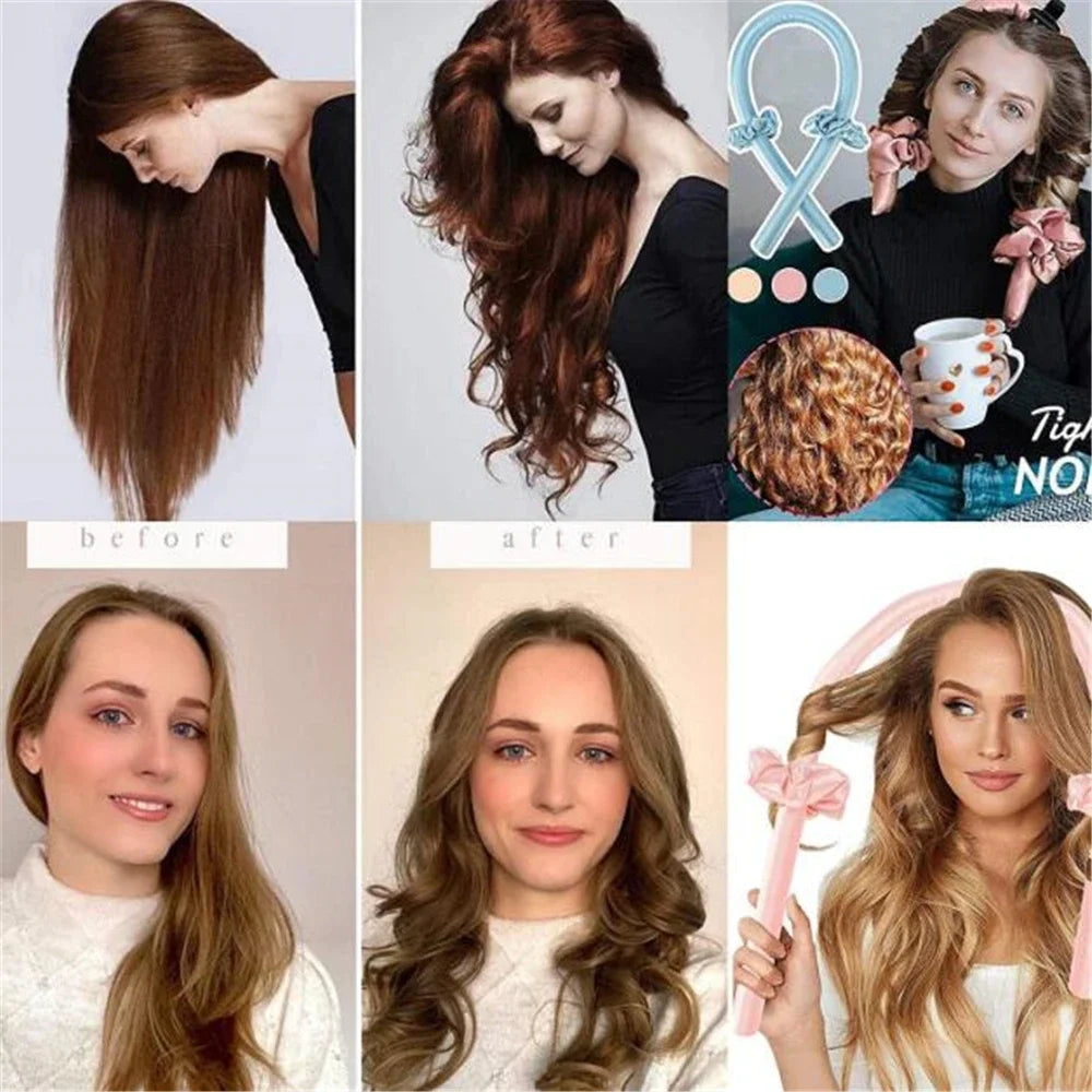 π Heatless Silk Hair Curling Rod β Soft, Comfy & Effortless Curls! π