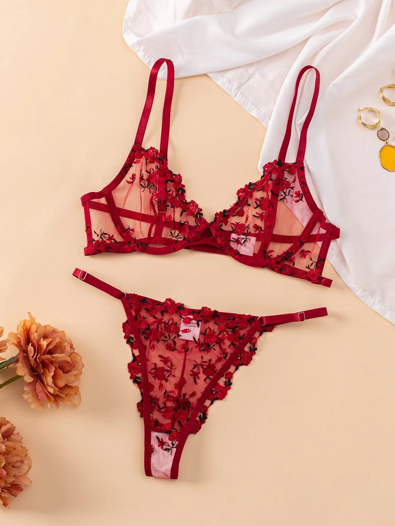 Fairy Lingerie Lace Set – Sheer Lace Bra & Panty for a Magical Look