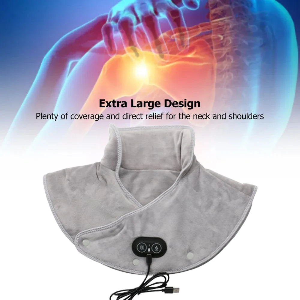 π₯ Electric Heated Neck & Shoulder Wrap β Soothing Warmth & Massage Therapy!