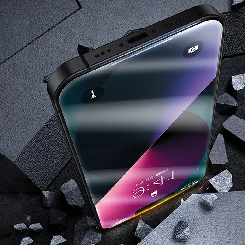4PCS Privacy Screen Protector for iPhone 16/1514/13/12/11 Pro Max – Anti-Spy Tempered Glass