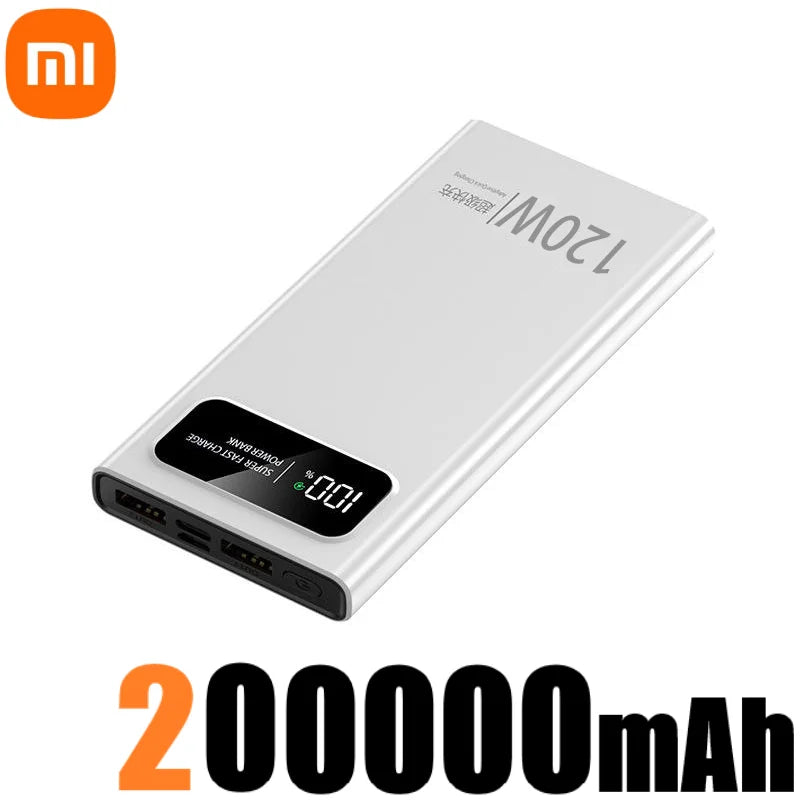 Xiaomi 200000mAh 120W Super Fast Charging Power Bank – Ultra High Capacity Portable Charger
