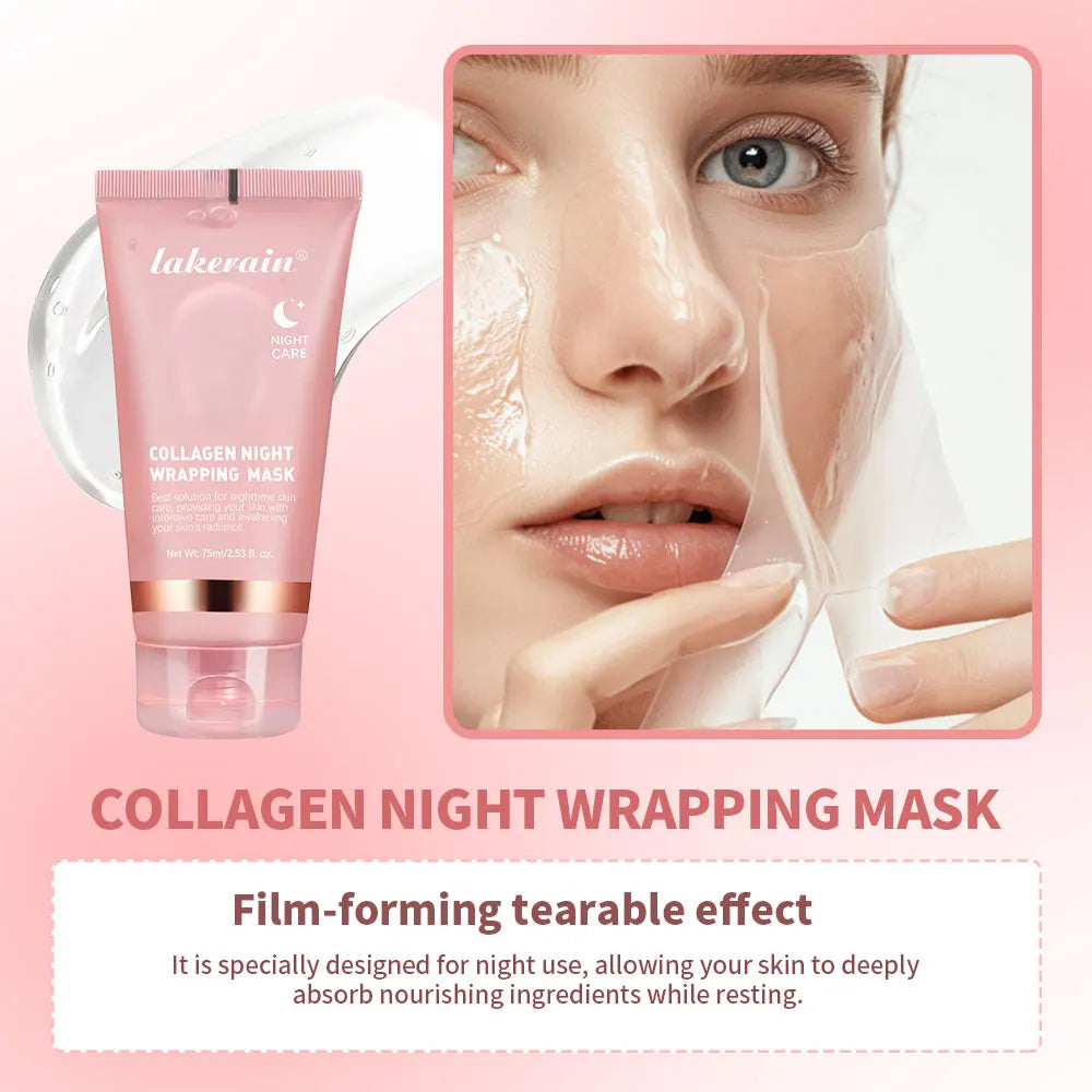 Lakerain Hydrolyzed Night Wrapping Collagen Mask – Anti-Aging & Moisturizing Night Care