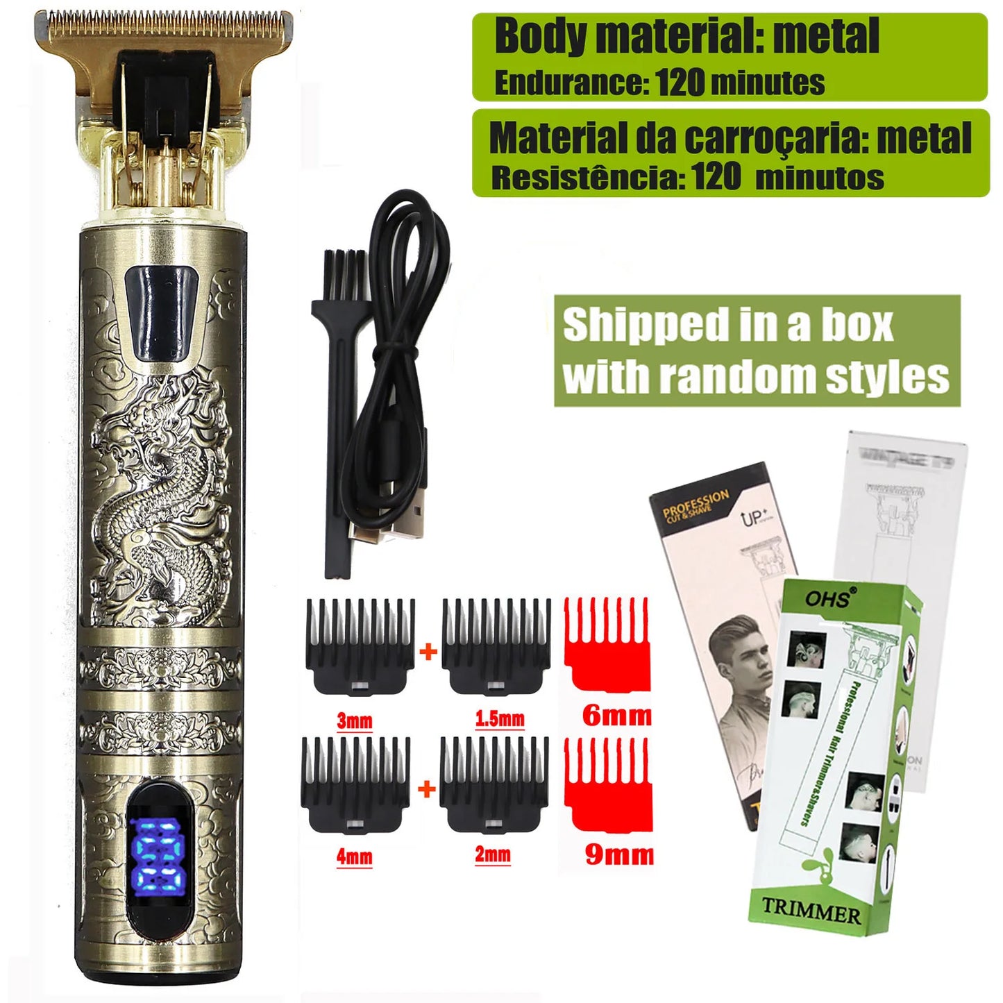 T9 Professional Men’s Hair Clipper Shaver – Precision Beard & Hair Trimmer