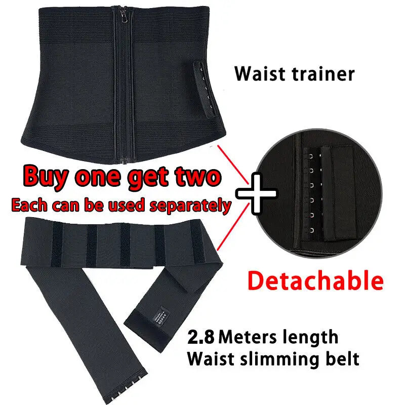 9 Steel Bones Waist Trainer – Snatch Me Up Wrap for Tummy Control & Slimming