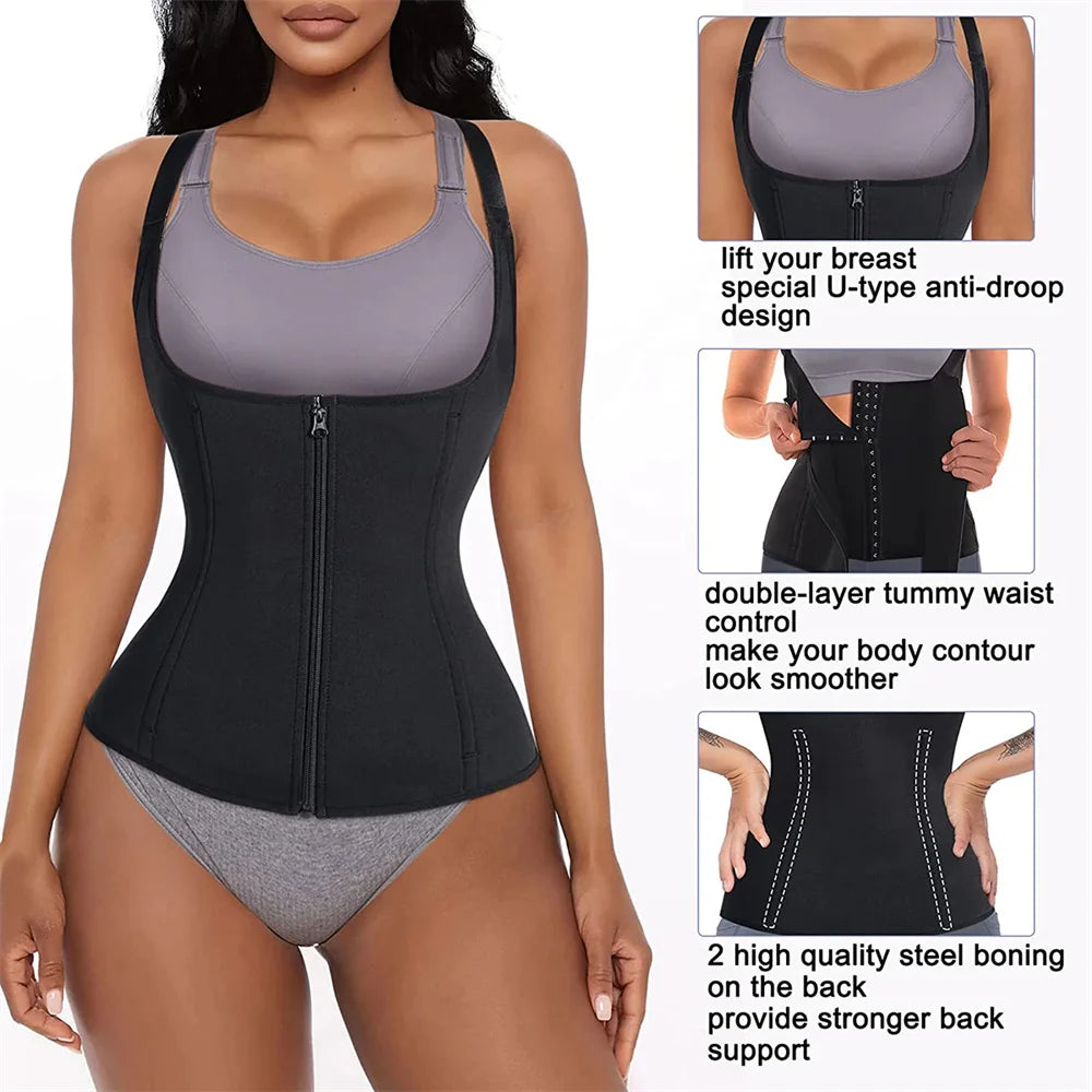 Waist Trainer Tank Top β Slimming Sleeveless Shaper for Women