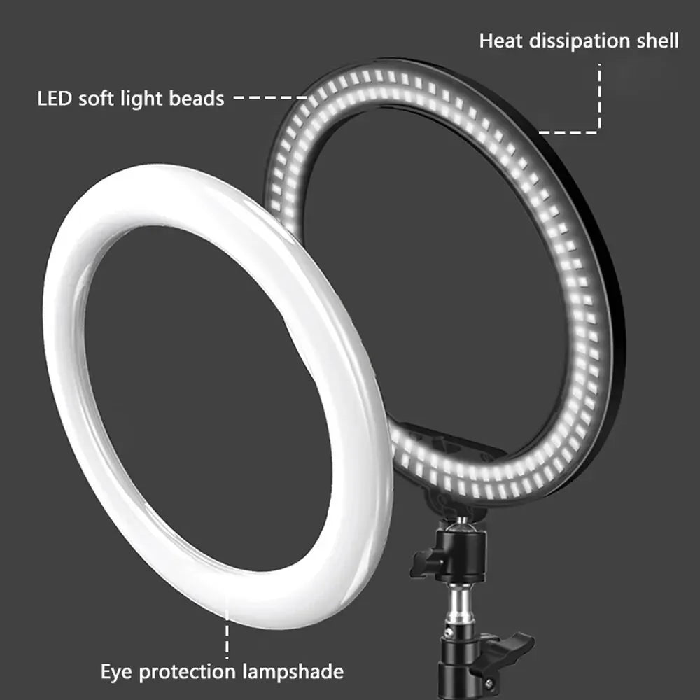 10" LED Selfie Ring Light with Tripod – Perfect for Live Streaming & Makeup