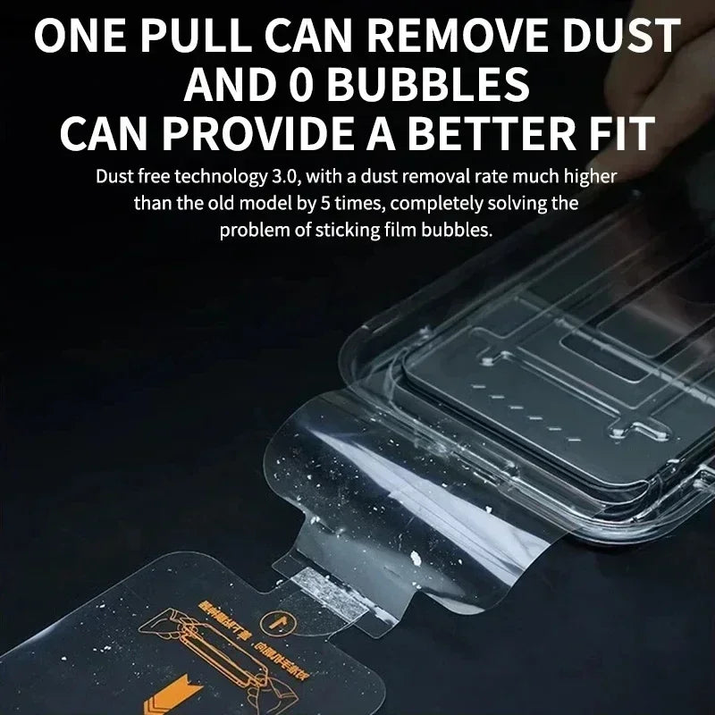 Oleophobic Coating Screen Protector for iPhone 16/15/14/13/12/11/X – No Bubbles, No Dust!