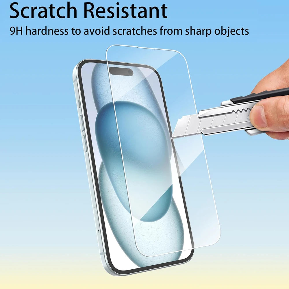 Premium Tempered Glass Screen Protector for iPhone 11–16 Series – Ultra Clear & Anti-Scratch Film