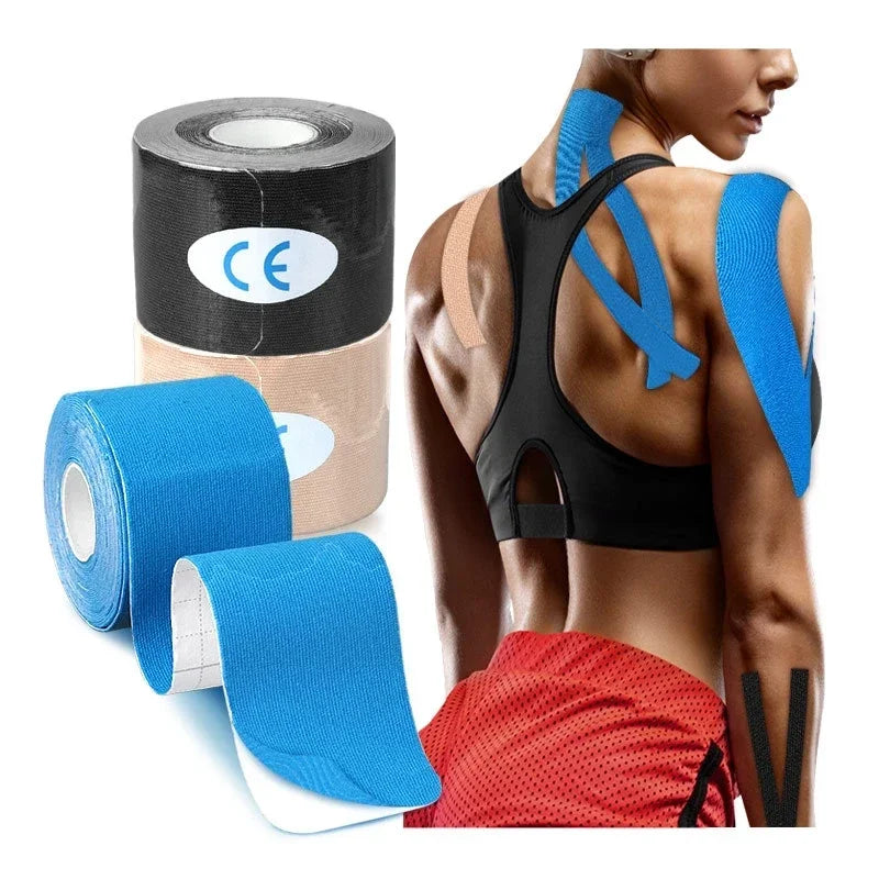Kinesiology Sports Tape – Elastic Muscle Support for Pain Relief & Recovery