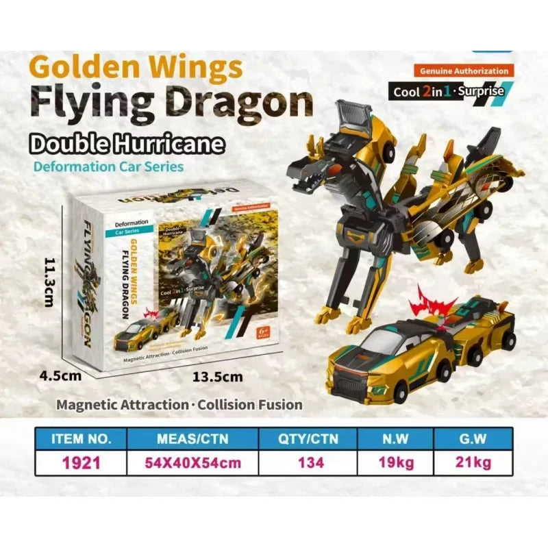 Collision Transforming Dinosaur Car Toy