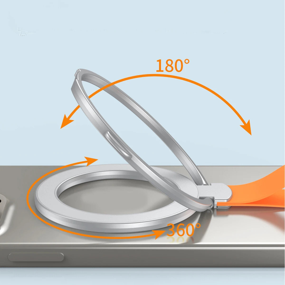 Universal Magnetic 360° Rotating MagSafe Ring Holder – Foldable Metal Phone Grip