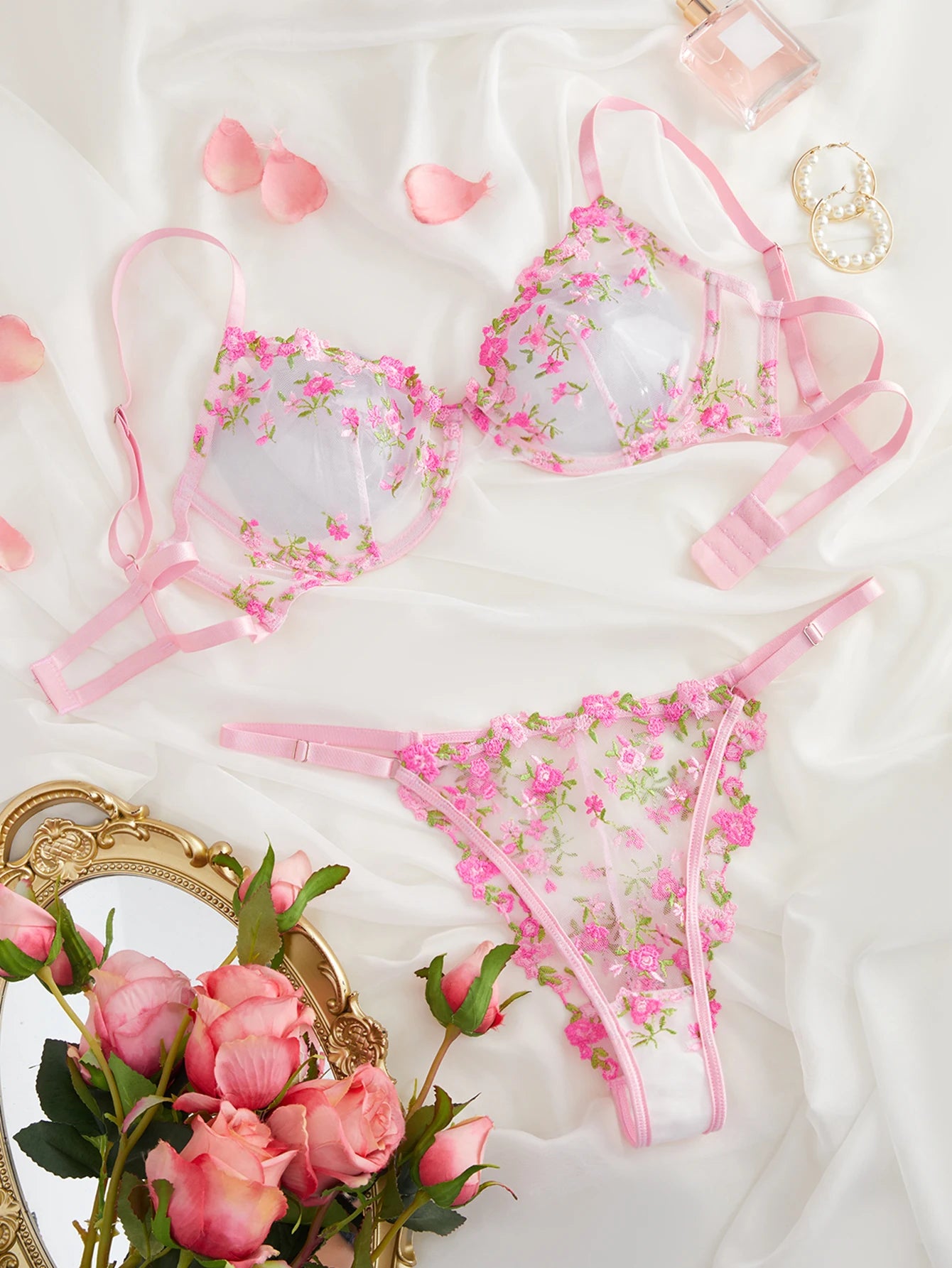 Fairy Lingerie Lace Set – Sheer Lace Bra & Panty for a Magical Look