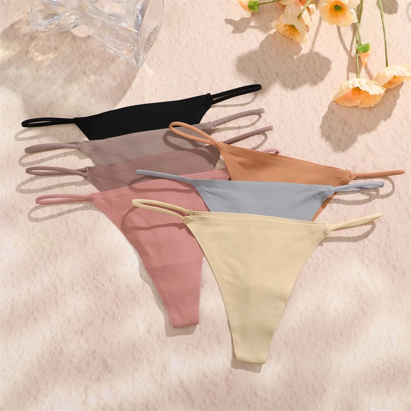 3PCS Set Seamless Thong Panty – Sexy Low Waist Bikini Panty for Women