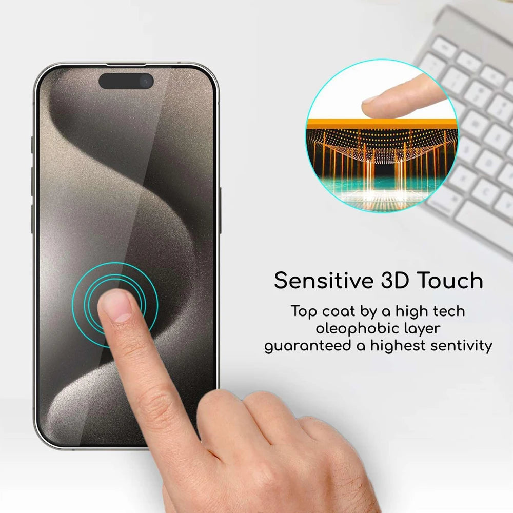 Premium Tempered Glass Screen Protector for iPhone 11–16 Series – Ultra Clear & Anti-Scratch Film